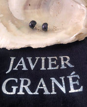 Brincos em Prata 950 com Pérolas Genuínas Negras 9,5mm