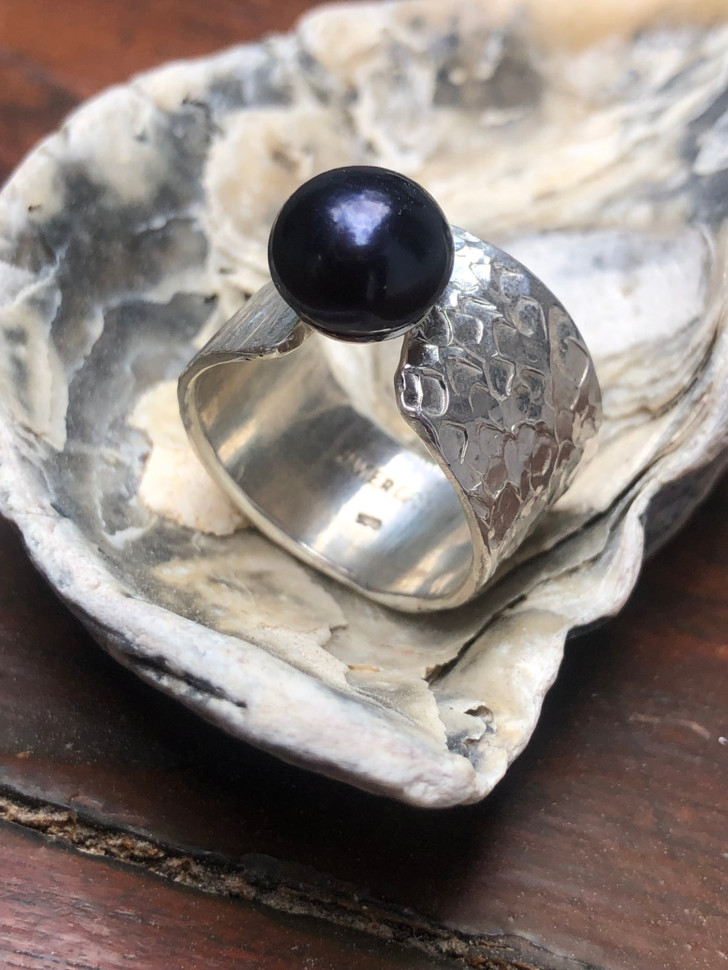 Anel em Prata 950 com pérola genuína