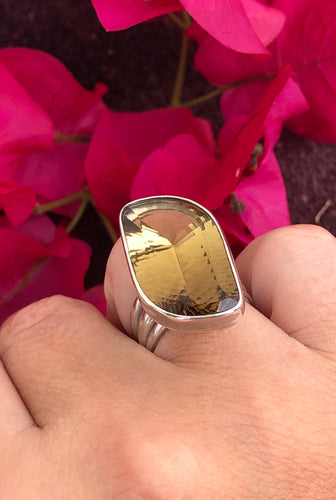 Anel de prata 950 com Citrino!